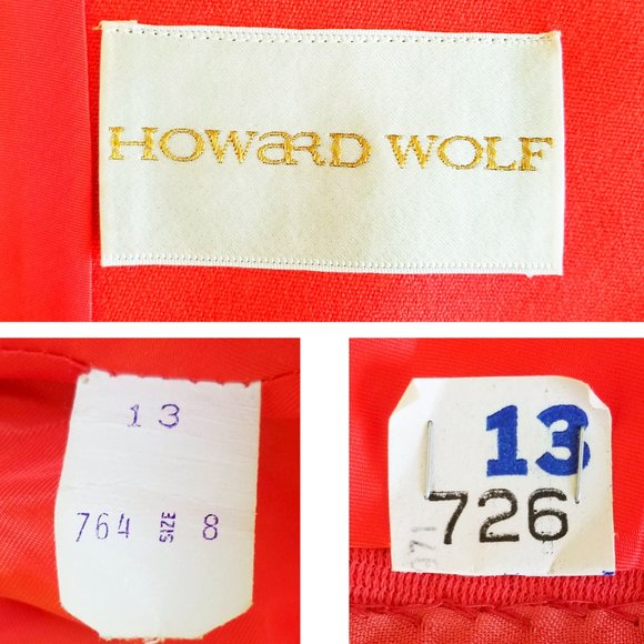Vintage 1970s Howard Wolf Womens Orange Red Pant Suit Double Beast - Picture 7 of 13